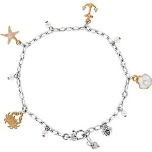 Brighton Cape‎ Cod silver and gold charm anklet